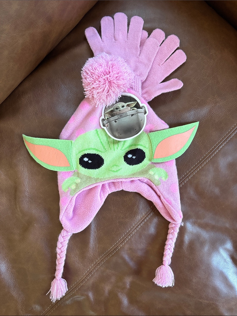 Star Wars 2pc set hat & gloves BABY YODA